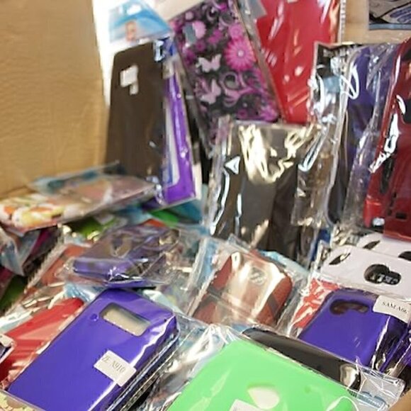 Lot of 50 Cell Phone Cases & Screen Protectors Mixed of Various Types - Picture 1 of 3